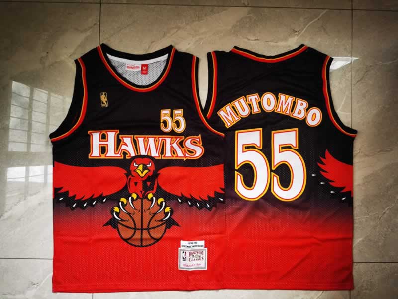 Hawks 55 Dikembe Mutombo Red 1996-97 Hardwood Classics Jersey,We sell and wholesale Hawks 55 Dikembe Mutombo Red 1996-97 Hardwood Classics Jersey on line form chian!